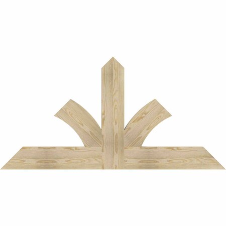 Ekena Millwork Richland Rough Sawn Timber Gable Bracket, Douglas Fir, 60"W x 30"H x 2"D x 6"F, 12/12 Pitch GBW060X30X0206RIC00RDF